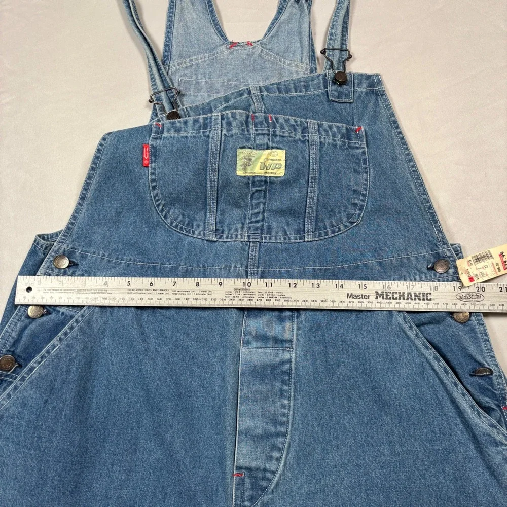 VTG Chevignon Conquest WP Overalls Mens Large Blue Denim Western Workwear 90's